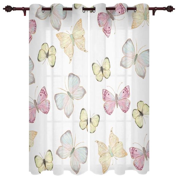 

curtain & drapes modern curtains butterfly illustration color baby room bedroom creative kitchen living terrace valance