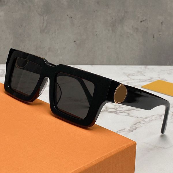 

sunglasses mens or womens designer catwalk style z14474e square two-color frame fashion trend black and white party club vacation uv protect, White;black