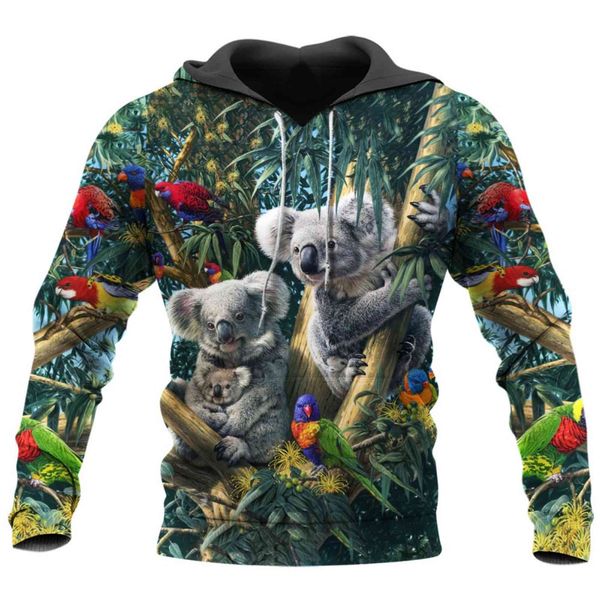 

men's hoodies & sweatshirts hooded sweatshirt animal stamping owl design 3d all male prints casual jacket yk45 dyan, Black