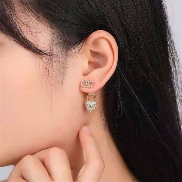 

aaa designer jewelry letter asymmetric love star full s925 silver needle earrings fashion earrings i7lr