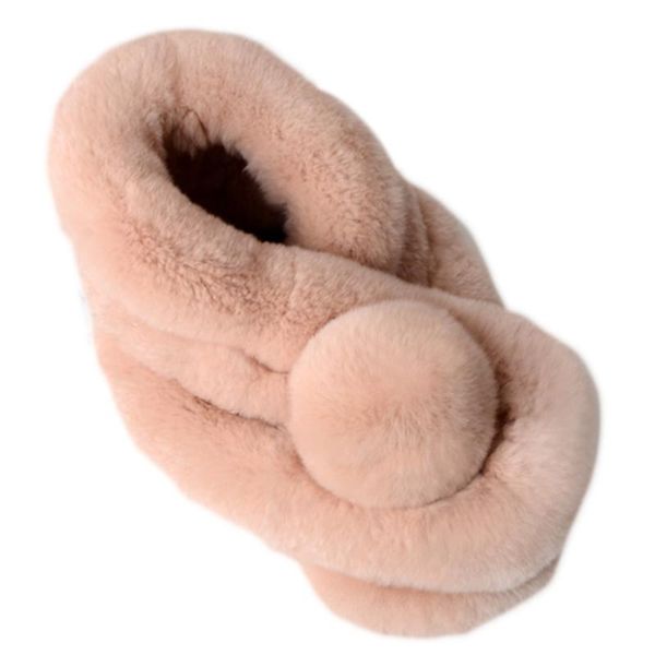 

scarves winter fluffy plush collar scarf shawl wrap cute pompom neckerchief warmer shrug n58f, Blue;gray