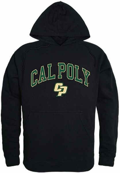 

cpp cal poly mustangs ncaa campus pullover hoodie y292#, Black