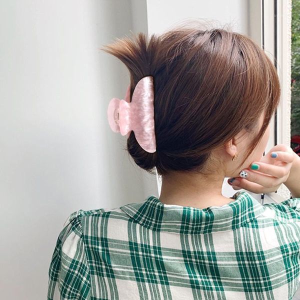 

acrylic women hair crab clamps simple fashion elegant clips claw headwear accessories1