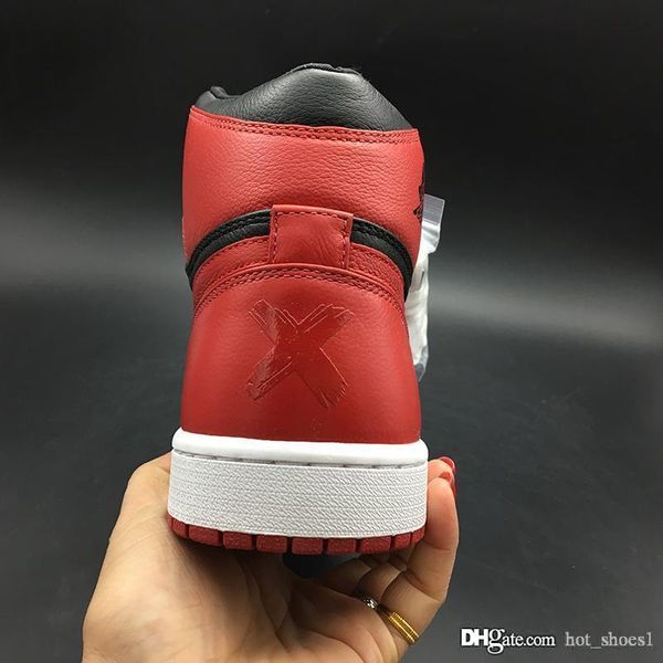 

air 1 high og banned ban x 432001-001 1s i kicks men sports shoes sneakers trainers with original box, Black;white