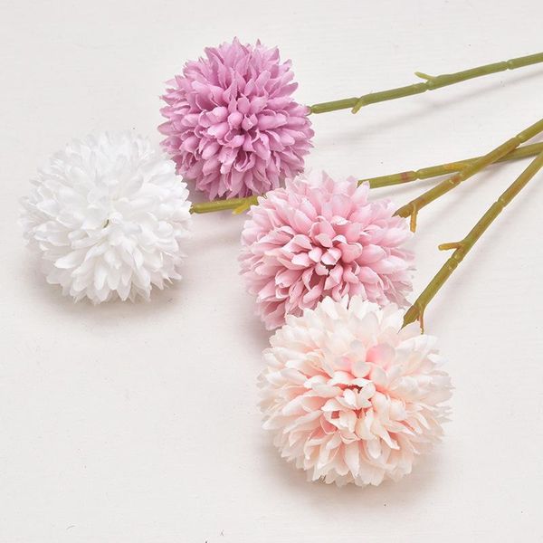 

decorative flowers & wreaths 1/3/5branch silk dandelion ball artificial bouquet fake plant diy home wedding fall decoration christmas hallow