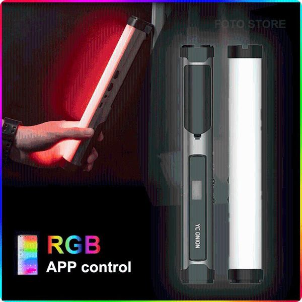

onion energy tube led rgb light 3200k-6500k app control handheld stick soft pography lighting flash heads