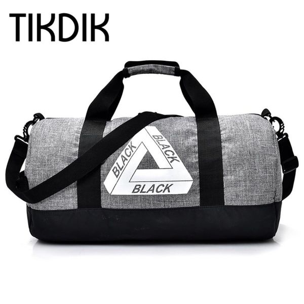 

duffel bags duffle bag men autumn cylindrical canvas black gray military hand pocket versatile folding travel luggage totes