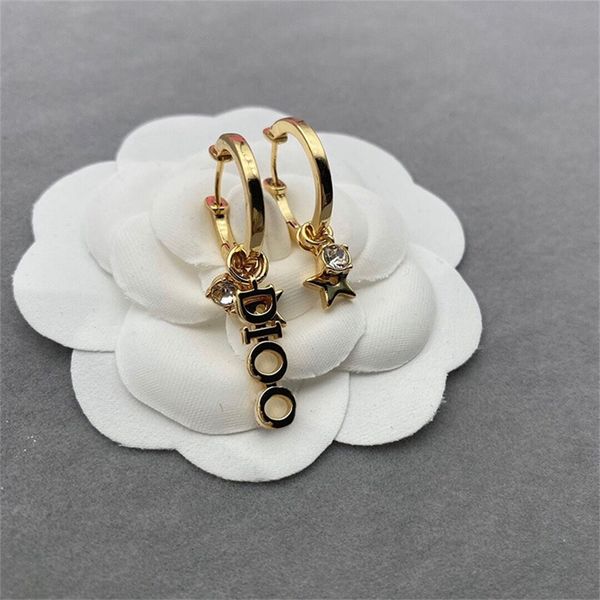 

earrings female long tassel asymmetric star red style, Black