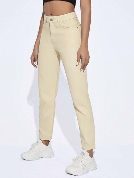 

high waist mom jeans a7ms#, Blue