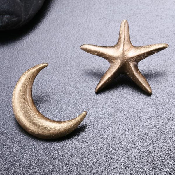 

hoop & huggie mydiy design exaggeration big earrings fashion jewelry moon star drop dangle for women 2021 original european style, Golden;silver