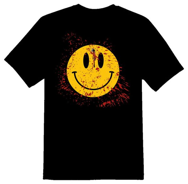 

bullet smiley face black or white tee shirt, White;black