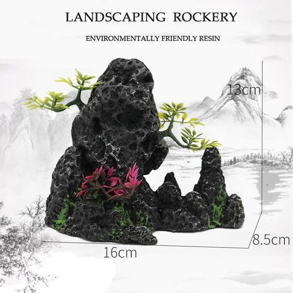 

decorations fish tank landscaping rockery medium and small decoration micro-landscape resin