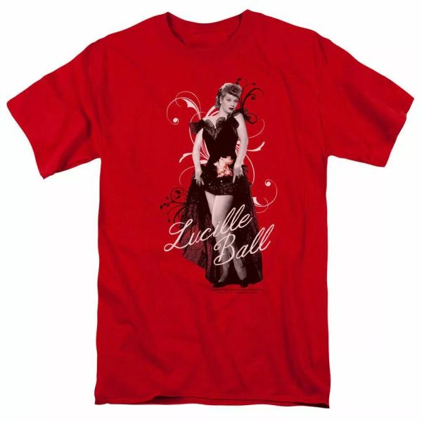 

i love lucy signature look logo t shirt lucy mens licensed classic tv red, White;black