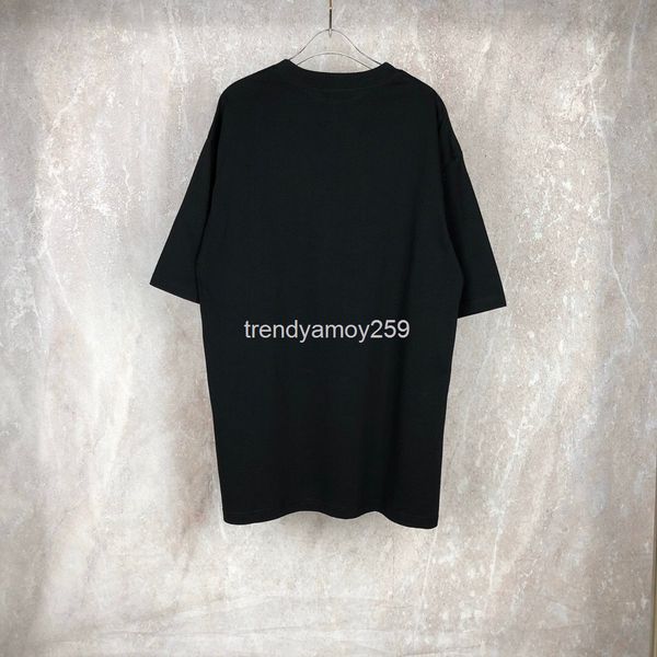 

women's t-shirt high version summer b family short sleeved wheat ear t-shirt letter print round neck loose top, White