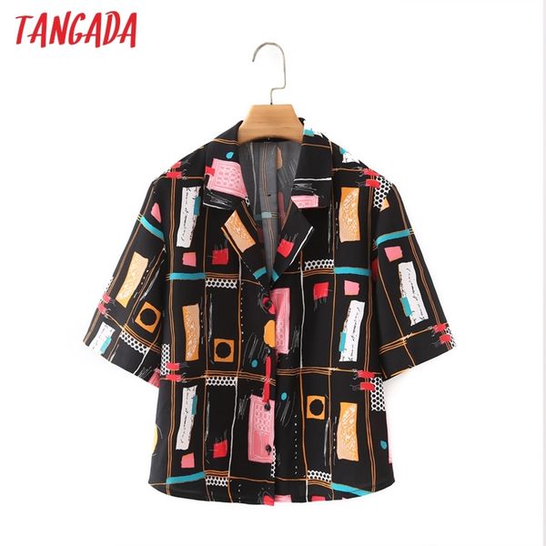 

women oversized print chiffon summer short sleeve chic female casual loose shirt 2m157 210416, White