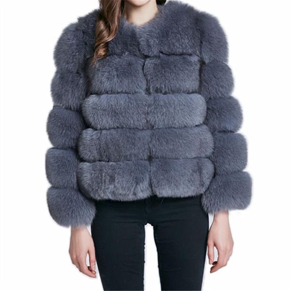 

women's fur & faux sf0417 2021 real natural coat thick and warm in winter, Black