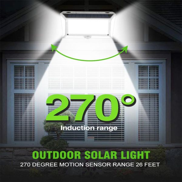

solar lamps ip65 pir motion sensor infrared induction light outdoor lamp powered sunlight street lights for garden fences decor