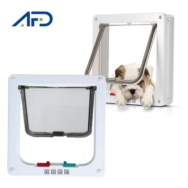 

cat carriers,crates & houses dog flap door with 4 way lock security abs plastic gates doors safety gate pet supplies for cats