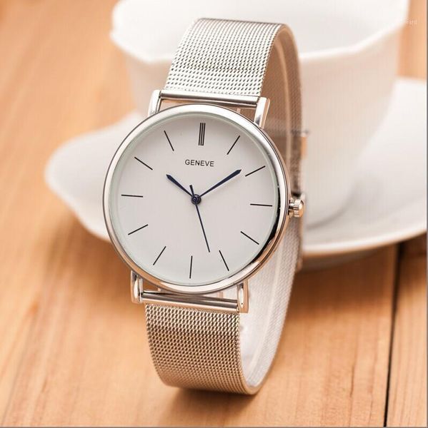 

wristwatches 2021 luxury metal mesh watch simplicity classic wrist fashion casual quartz women's watches relogio masculino, Slivery;brown