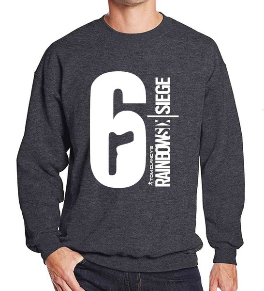 

men's hoodies & sweatshirts spring streetwear for men tracksuit tom clancy's rainbow six siege print sweatshirt hip hop cosplay co, Black