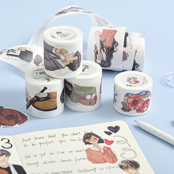 

gift wrap diy washi decorative tape journal magic cartoon figure scrapbooking sticker stationery decor accessories