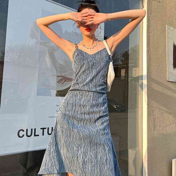 

casual dresses gradient washed summer denim women blue backless tunic spaghetti strap asymmetrical jean v neck slip 1n45, Black;gray