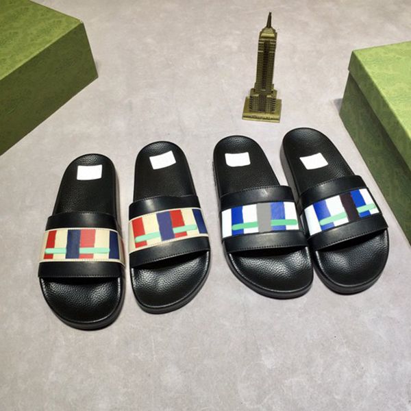 

luxury designer women slides sandals slippers classic platform alphabet embroidery lady sandal fashion beach womens slipper slide with box, Black
