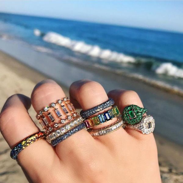 

wedding rings larrauri luxury zircon for women stackable cubic engagement dubai bridal statement finger, Slivery;golden