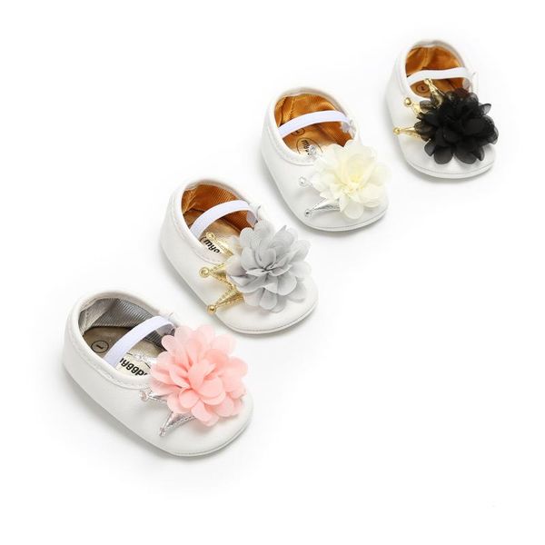 

first walkers 2021 crown flower spring and autumn baby princess shoes soft slip toddler girl