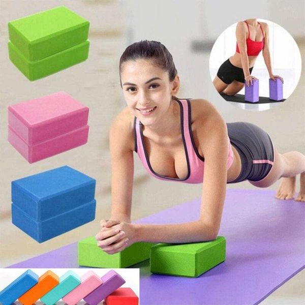 

yoga block brick eva non-stick meditation accessories cubes for bolster gym pilates exercise fitness sport cushion mats