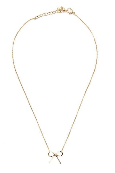 

chains simple and versatile fashion bow pendant ladies necklace, Silver