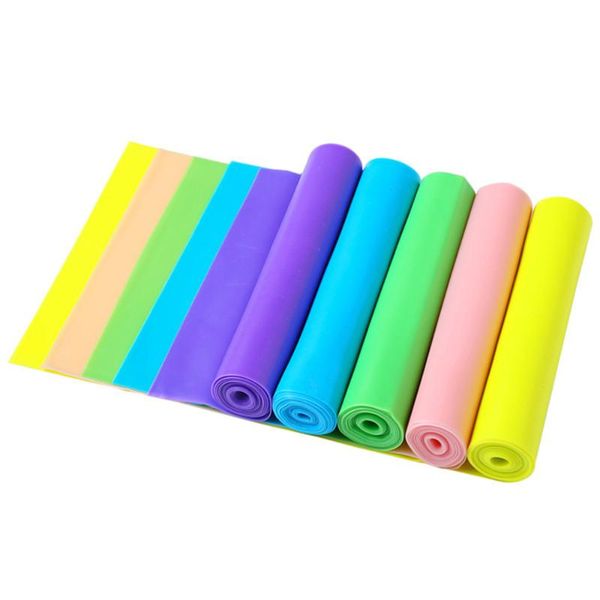 

resistance bands 5pcs band elastic yoga fitness strap stretch exercise for training - 150x15x0.035cm (pink/blue/green/yellow/pur