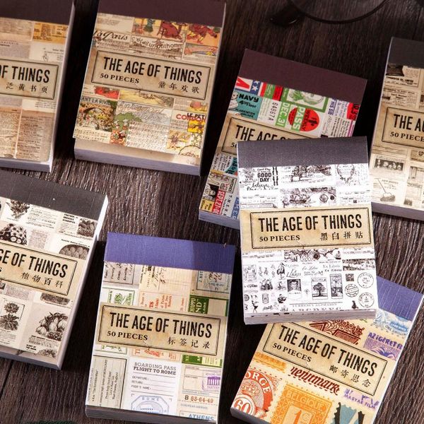 

gift wrap vintage pocket journal stickers scrapbooking accessories diary sketchbook decorative retro-style small sticker stationery