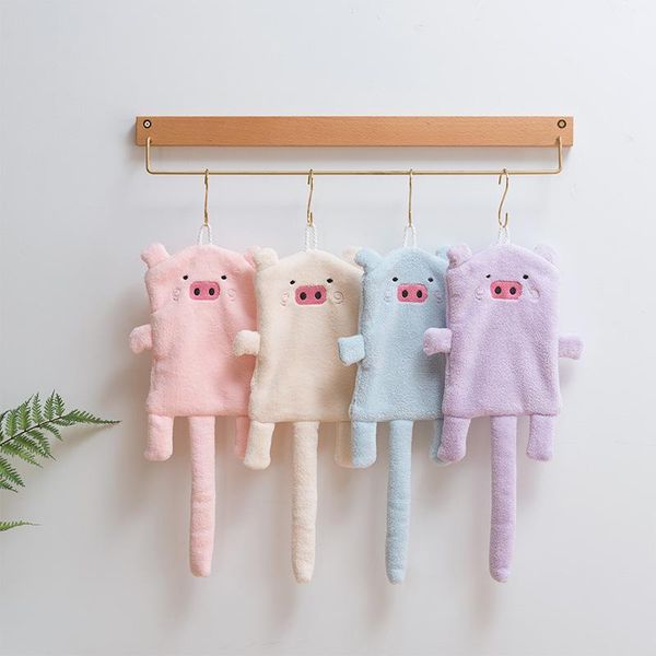 

towel creative type suction thickening hanging condole belt cute little clothes coral fleece wipes