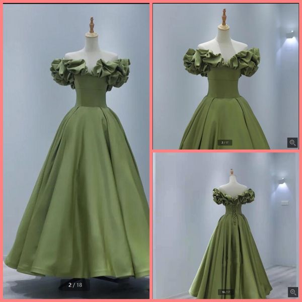 

2021 robe de soiree green off the shoulder prom dresses pick-ups informal short ankle length elegant party dress sweetheart neck fashion coc, Black