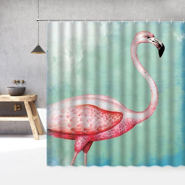 

shower curtains flamingo curtain printed 3d bath waterproof with hooks bathroom polyester washable cloth