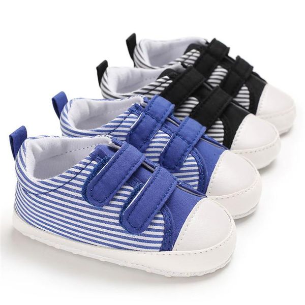 

first walkers classic sports striped casual canvas baby boys girls shoes born infants sneakers children moccasins