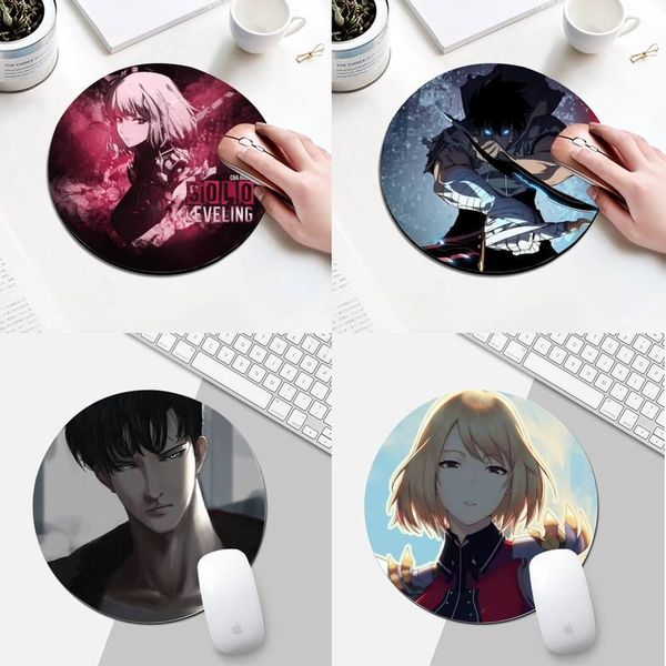 

mouse pads & wrist rests yndfcnb solo leveling gamer speed mice retail small rubber mousepad round desk gaming mat for pc lappad