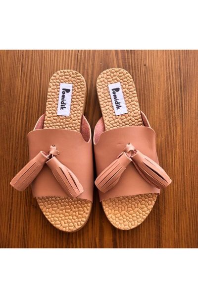 

slippers women powder tassels home slipper, Black