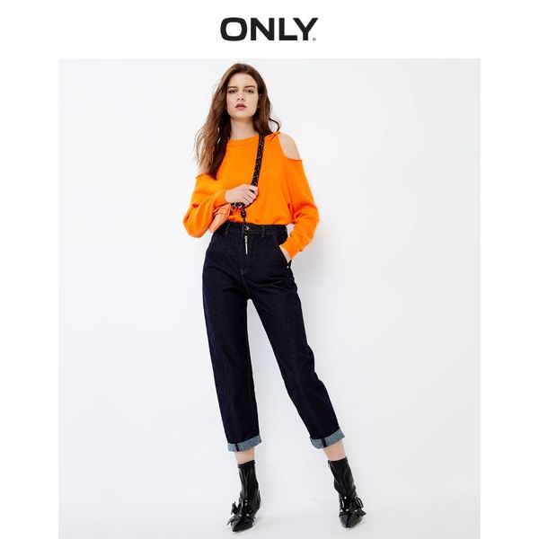 

women's jeans only loose fit high-rise crop | 120149528, Blue