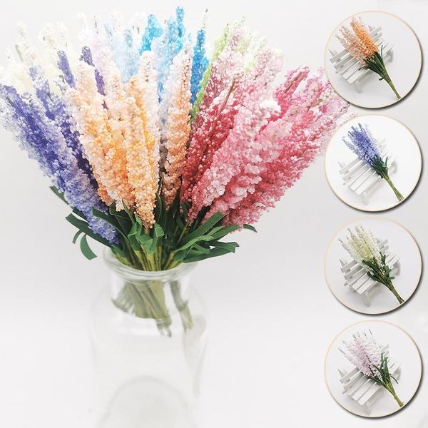 

10pcs/bundle foam lavender vases for home decoration accessories artificial plants household products wedding scrapbook decorative flowers &
