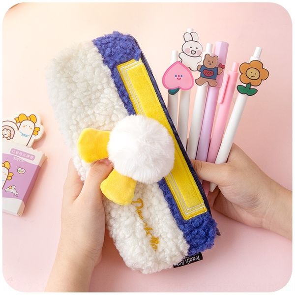 

Krei net red bags plush for girls net red plush pencil pencil bag for girls