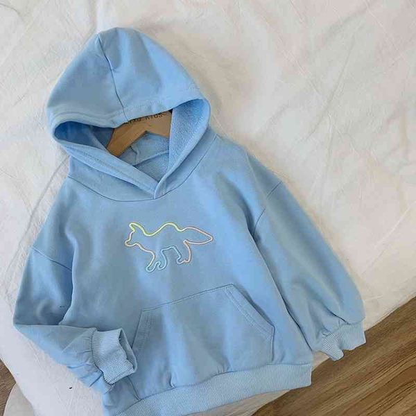

dazhu, chen chenma, autumn clothes, xiao zhan, the same fox hooded boys' sweater, foreign style children's fashion, Black;white