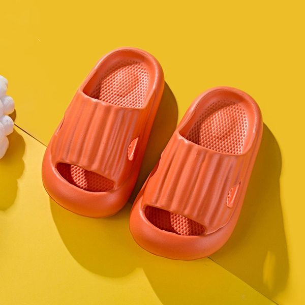 

boy girl slides slippers children sole sandals summer kids shoes thick eva resistance breathable antislip baby shower slipper, Black;grey