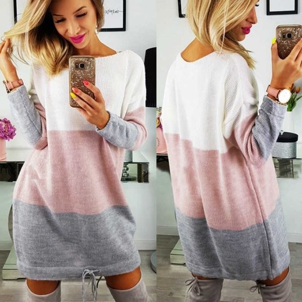 

maternity sweater dress women clothes striped long sleeve pregnancy dresses for pregnant robe grossesse vestidos embarazada x0902, White