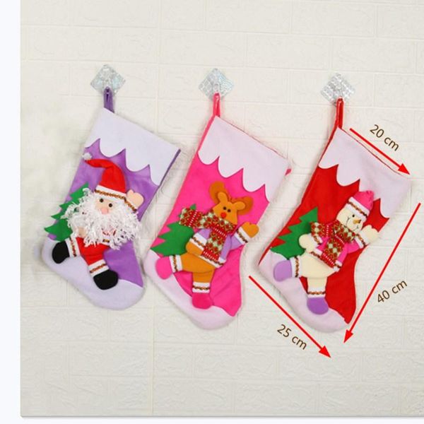 

christmas decorations stocking gift bag candy snowman tree window