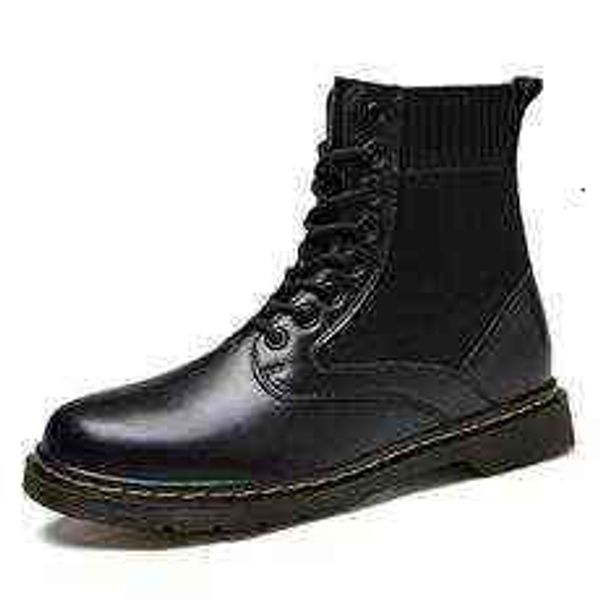 

tang zuo 8509 couple's military boots with an increase of 8cm, batch, Black