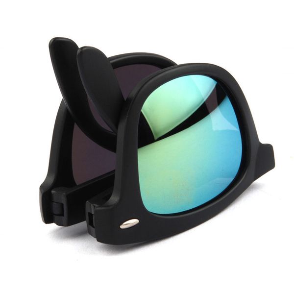 

2021 vintage fold sunglasses for men women sun glasses brand design eyewear lunettes de soleil gafas de sol with case, White;black