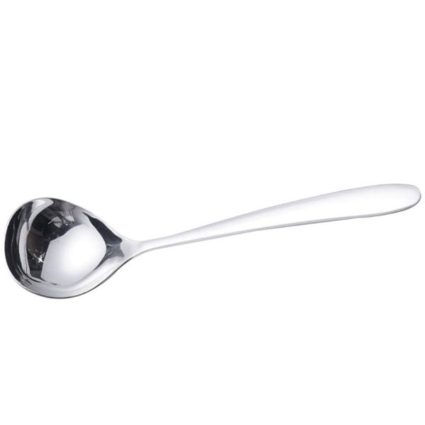 

spoons 304 stainless steel soup spoon round large pot long handle kitchen cutlery (size)
