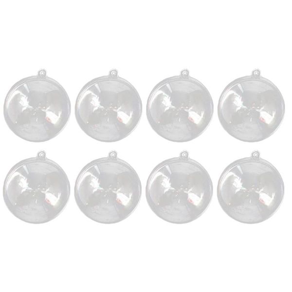 

party decoration 12pcs 6cm transparent plastic fill-able hollow sphere xmas hanging ornament wedding decor